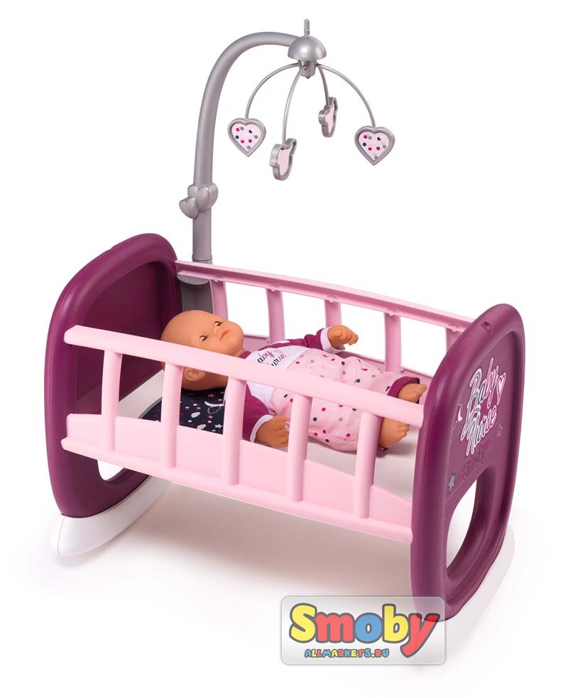 Колыбель для пупса с мобилем Smoby Baby Nurse| арт: SM220343