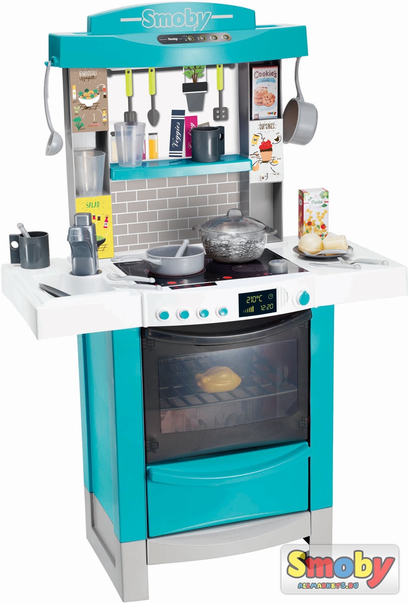 Кухня Smoby Tefal Cooktronic электронная, голубая | арт: SM311505